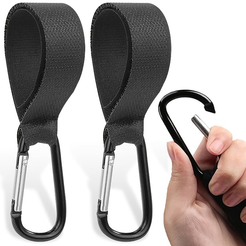 Cârlig carabină pentru cărucior pentru bebeluși, cârlig Velcro din aliaj de aluminiu, rezistent la uzură, antiderapant, accesorii universale pentru cărucior