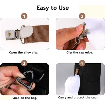 Clemă cu cataramă cu panglică transfrontalieră, clemă puternică pentru pălărie, depozitare hands-free, agățat, cataramă, clemă pentru pălărie
