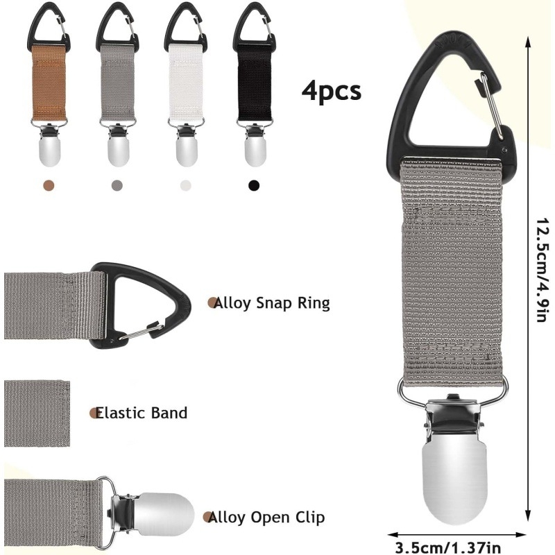 Clemă cu cataramă cu panglică transfrontalieră, clemă puternică pentru pălărie, depozitare hands-free, agățat, cataramă, clemă pentru pălărie