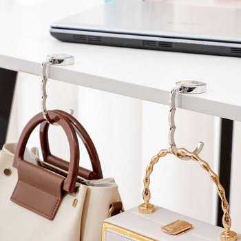 Metalinis rankdarbių krepšio kabliukas sandėlyje, krepšio kabliukas, spyna su dažais ir cirkoniais, mažas dovanų krepšio kabliukas