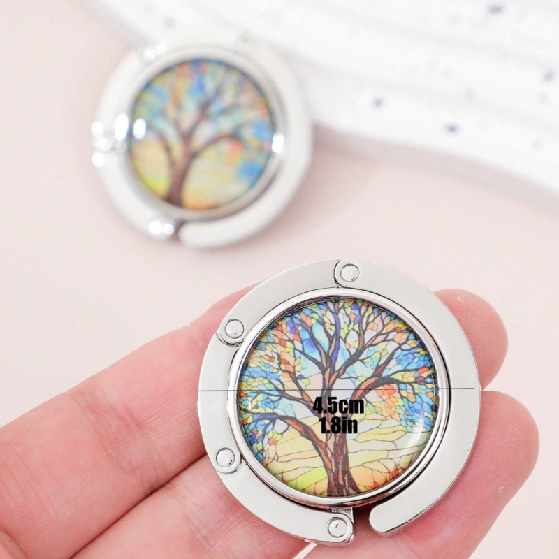 Metalinis rankdarbių krepšio kabliukas sandėlyje, krepšio kabliukas, spyna su dažais ir cirkoniais, mažas dovanų krepšio kabliukas