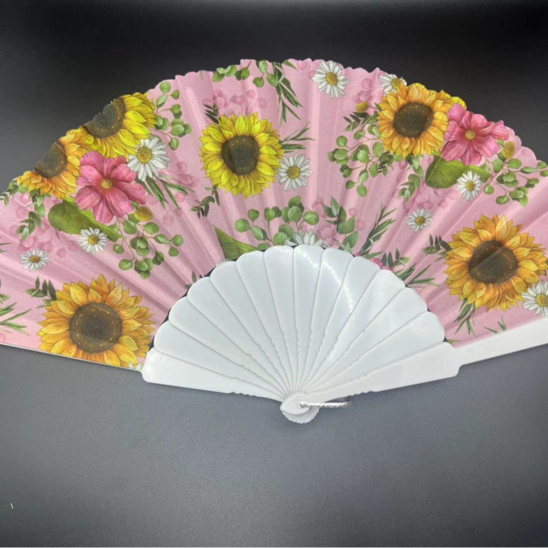 Vanjskotrgovinska vruća kobilica Xiangyang cvjetna umjetnost plastični ventilator koštani ples ventilator režija za gađanje obrt poklon ventilator platneni ventilator