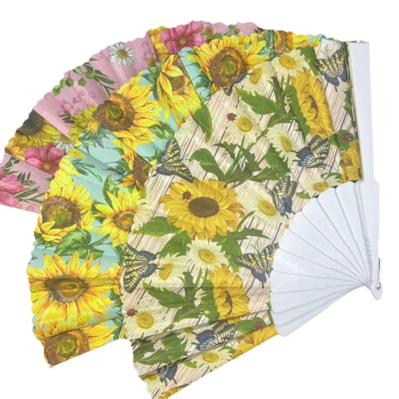 Vanjskotrgovinska vruća kobilica Xiangyang cvjetna umjetnost plastični ventilator koštani ples ventilator režija za gađanje obrt poklon ventilator platneni ventilator