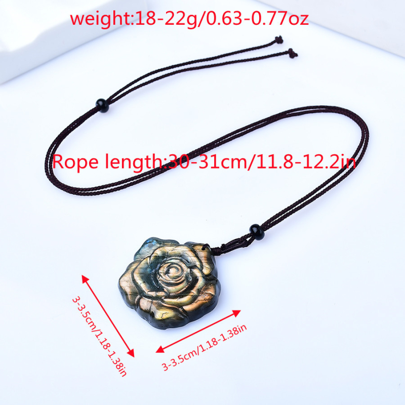 Natūralus lavolito rožės pakabukas, originalus akmuo, atsitiktinės spalvos, krištolinis akmens drožinys, brangakmenių amatų pakabukas, dovana