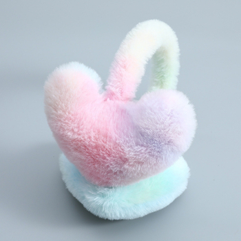 Πολύχρωμες ωτοασπίδες Love Warm Unisex, ωτοασπίδες με πυκνή προστασία αυτιών για το πίσω μέρος, αντιψυκτικές, βελούδινες ωτοασπίδες για μαθητές, σε παρτίδα