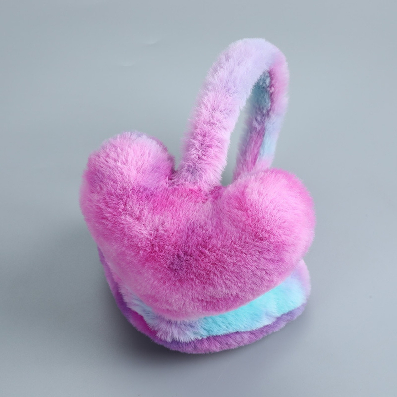 Căști de pluș calde colorate Love, unisex, pentru purtarea din spate, îngroșate, pentru protecție a urechii, anti-îngheț, pentru studenți, lot