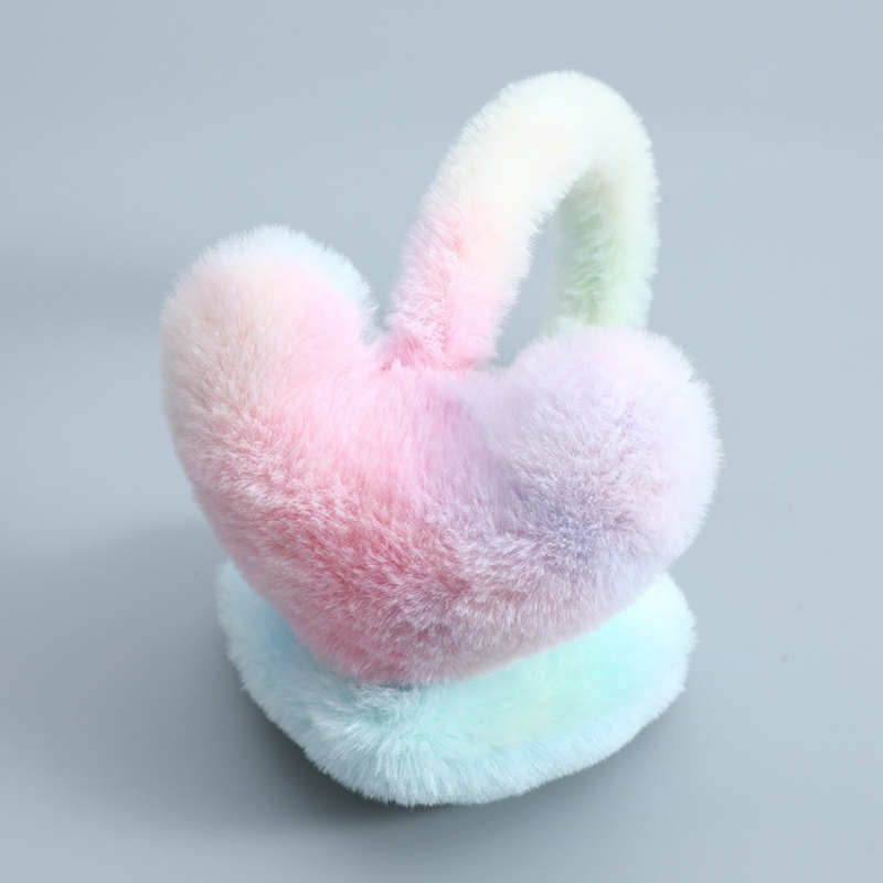 Căști de pluș calde colorate Love, unisex, pentru purtarea din spate, îngroșate, pentru protecție a urechii, anti-îngheț, pentru studenți, lot