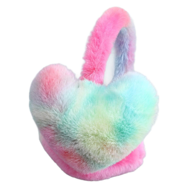 Căști de pluș calde colorate Love, unisex, pentru purtarea din spate, îngroșate, pentru protecție a urechii, anti-îngheț, pentru studenți, lot