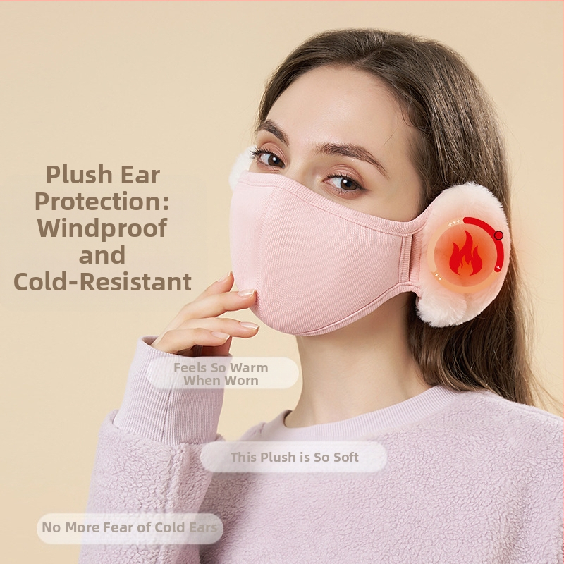 Есенни и зимни термо маски с топлоизолация и циркулация, ветроустойчиви за колоездене на открито, топли триизмерни удебелени маски от чист памук с фиксиране на температурата