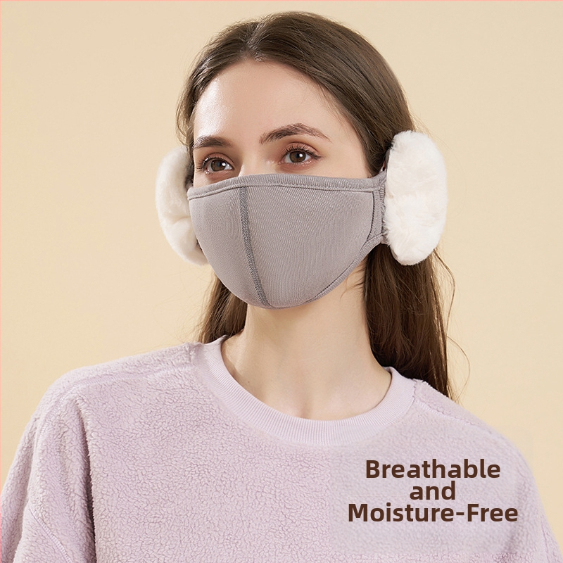 Есенни и зимни термо маски с топлоизолация и циркулация, ветроустойчиви за колоездене на открито, топли триизмерни удебелени маски от чист памук с фиксиране на температурата