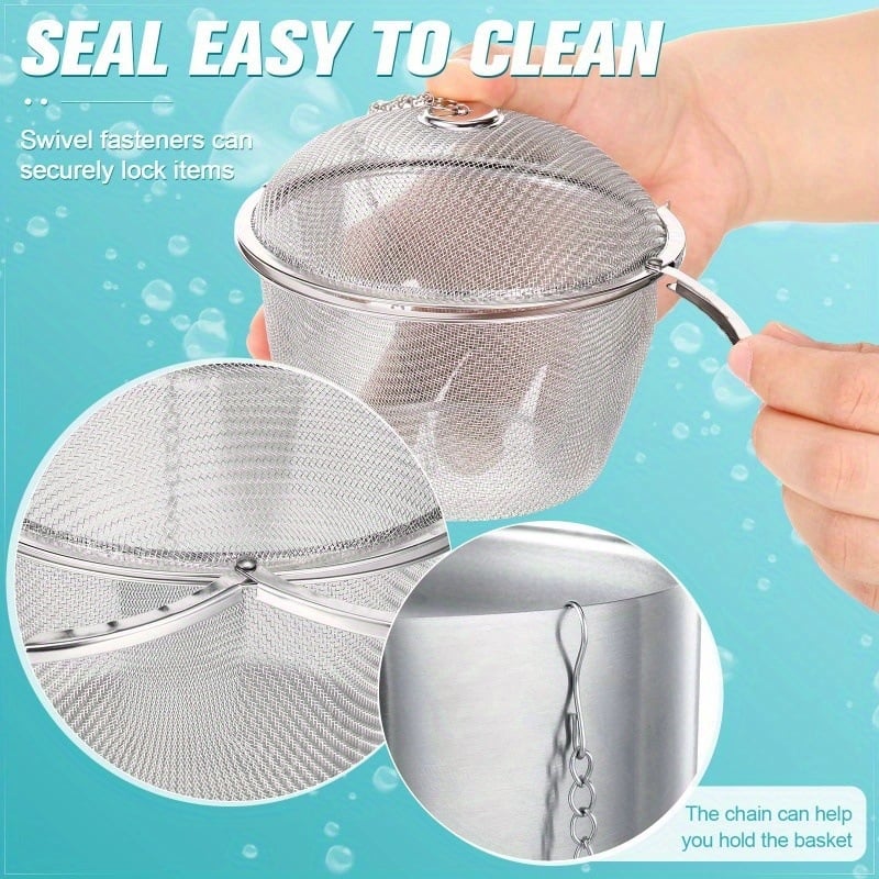 3 komada čeličnih mrežastih košara za čišćenje mrlja s bravama i