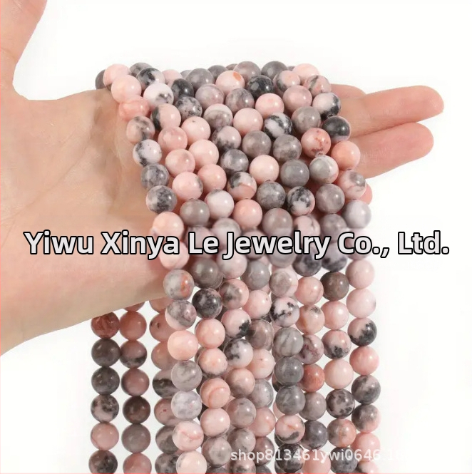 Izravna prodaja iz tvornice Prirodni kamen u prahu Zebra okrugle perle perle DIY nakit pribor perle poluproizvodi veleprodaja