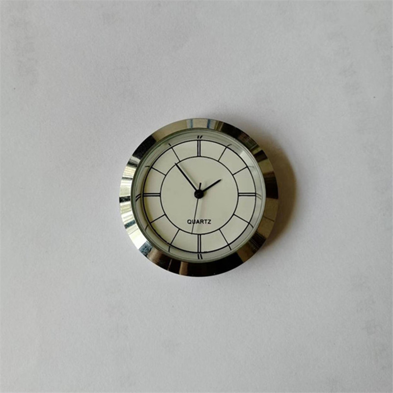 Glava kvarcnog sata, kristalni obrtnički sat, okrugli Char, srebrno kućište, rimski doslovni Char, glava sata, crna igla