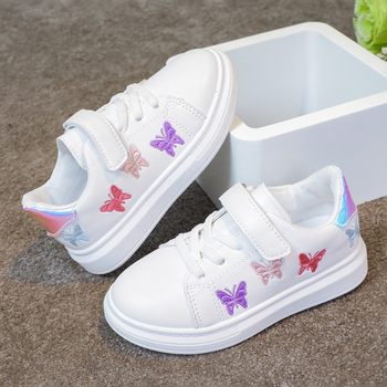 Meiteņu kedas, baltas kurpes, 2025. gada pavasara un rudens ādas apavi ar biezu zoli, ikdienas un ērti izšūti apavi maziem un vidēja auguma bērniem, īpaši bērnu apavi no dažādām valstīm