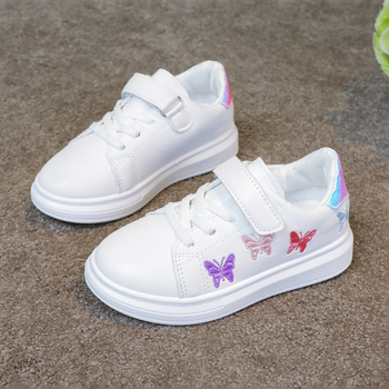 Meiteņu kedas, baltas kurpes, 2025. gada pavasara un rudens ādas apavi ar biezu zoli, ikdienas un ērti izšūti apavi maziem un vidēja auguma bērniem, īpaši bērnu apavi no dažādām valstīm