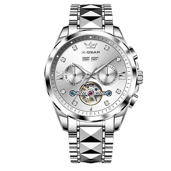 X-Gear Neptune Star Perpetual Calendar Tourbillon pulkstenis, pilnībā automātisks, mehānisks skeleta vīriešu pulkstenis, mehānisks Tourbillon