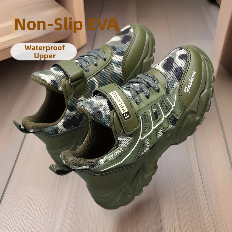 Detská maskáčová obuv 2025 Jar a leto Nová priedušná sieťovina Stredná a veľká detská mäkká podrážka Protišmyková športová obuv Výrobca Veľkoobchod