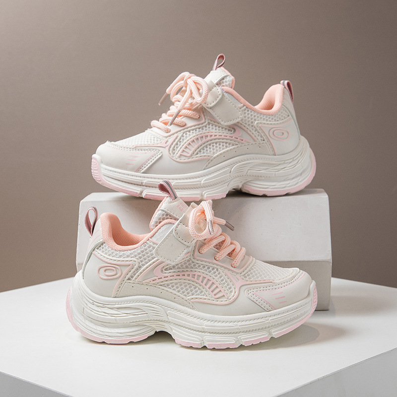Djevojačke prozračne bijele tenisice s mekim potplatom, nove ležerne cipele za stariju djecu, moderne dječje sportske cipele, jesen 2025.
