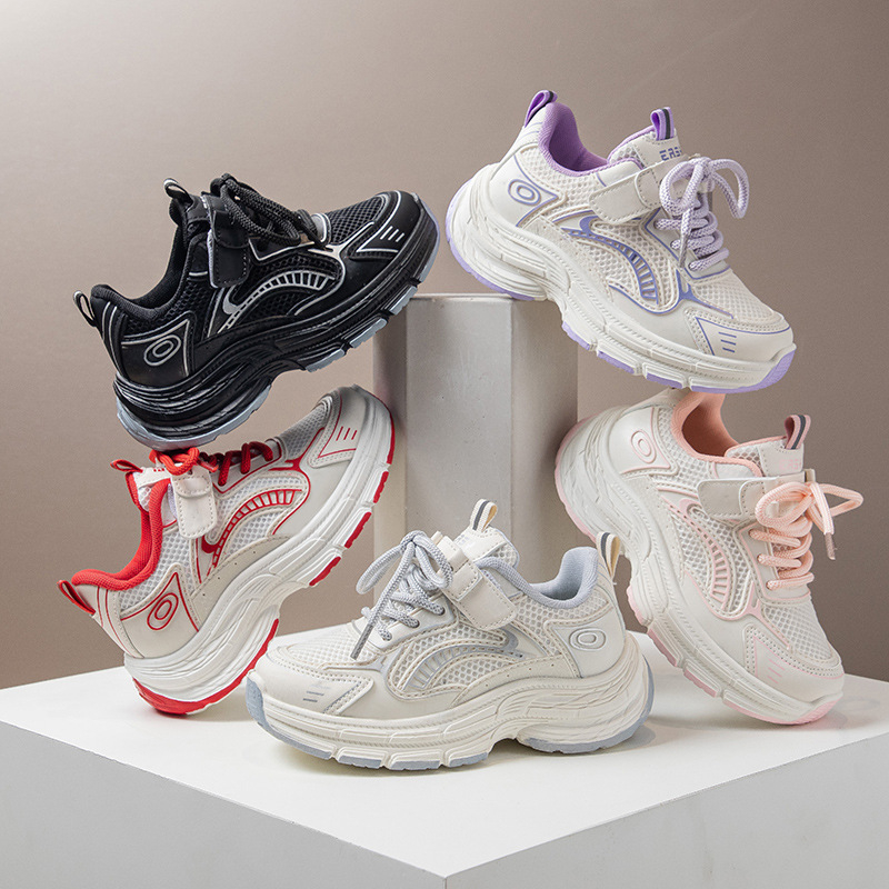 Djevojačke prozračne bijele tenisice s mekim potplatom, nove ležerne cipele za stariju djecu, moderne dječje sportske cipele, jesen 2025.