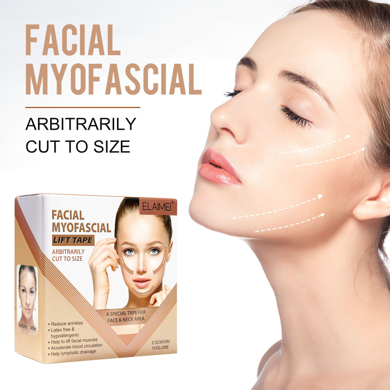 Bandă de lifting facial Elaimei V-Face Bandă de lifting miofascial facial
