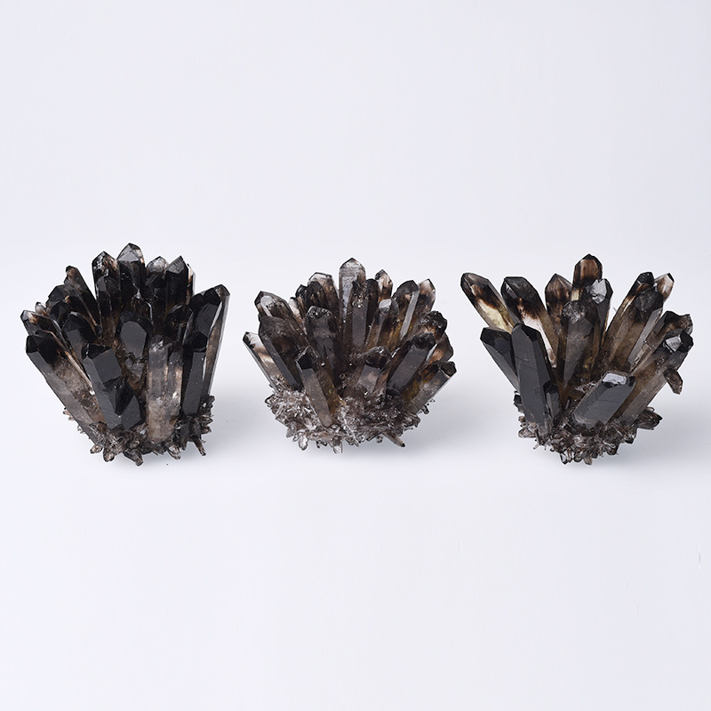 Естествен кристален суров камък, руда, цитрин, клъстер от енергиен камък, кристален клъстер, размагнитване, пречистване на дома, настолни орнаменти