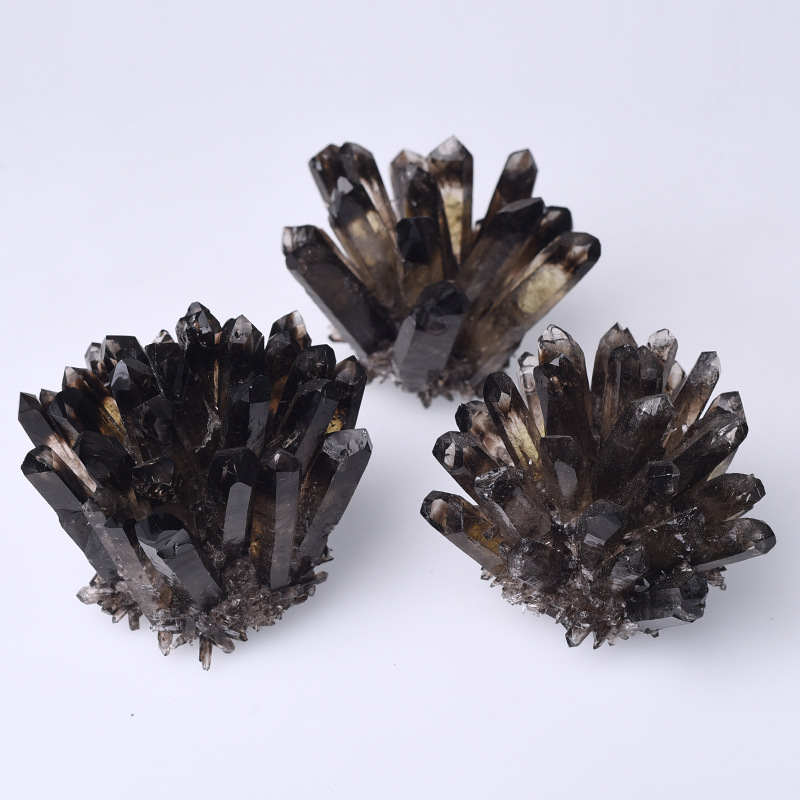 Естествен кристален суров камък, руда, цитрин, клъстер от енергиен камък, кристален клъстер, размагнитване, пречистване на дома, настолни орнаменти