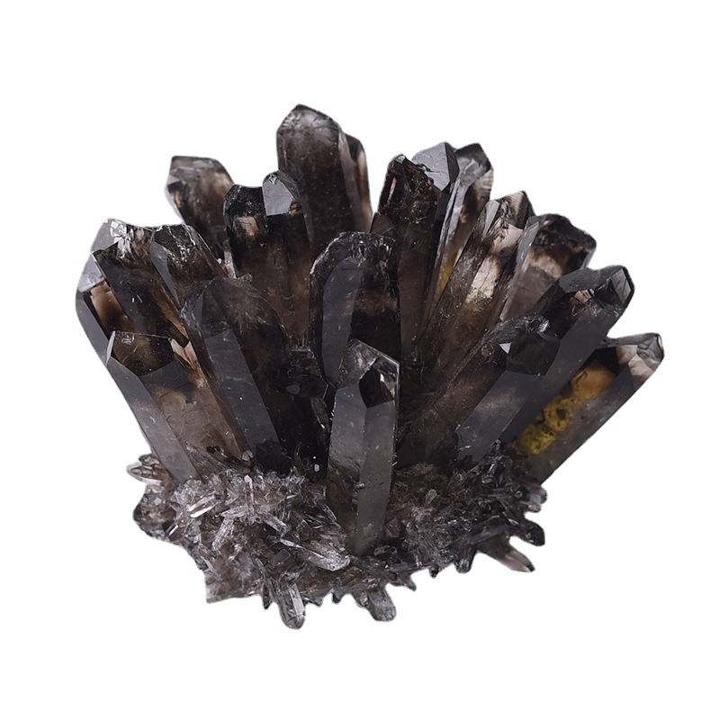 Естествен кристален суров камък, руда, цитрин, клъстер от енергиен камък, кристален клъстер, размагнитване, пречистване на дома, настолни орнаменти