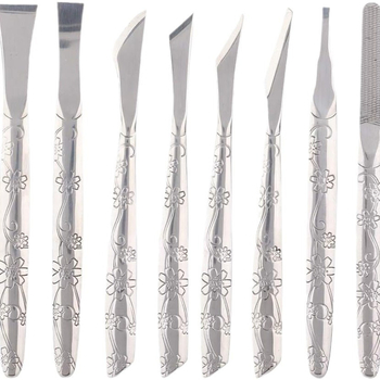 8 dalių pėdų skustuvo pedikiūro įrankis pedikiūro peilio kostiumas nerūdijančio plieno negyvos odos šalinimo rinkinys