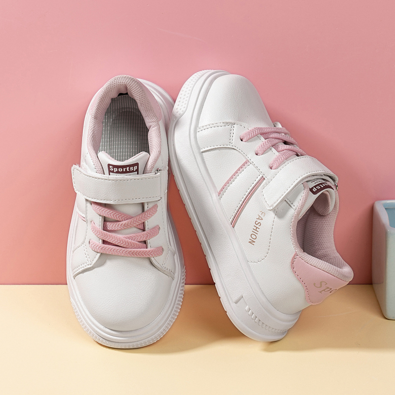 2025. Moderne nove dječje bijele tenisice za slobodno vrijeme, ležerne vanjske sportske cipele s čičkom, udobne i lagane