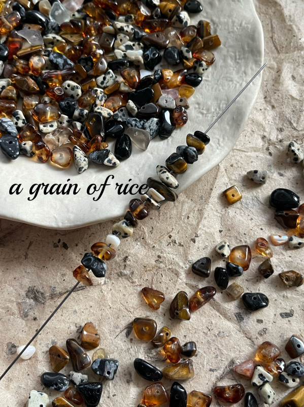 Jesenski i zimski Maillard boja miješane boje prirodnog šljunka kroz rupu DIY ručno izrađena perlasta narukvica ogrlica materijal pribor