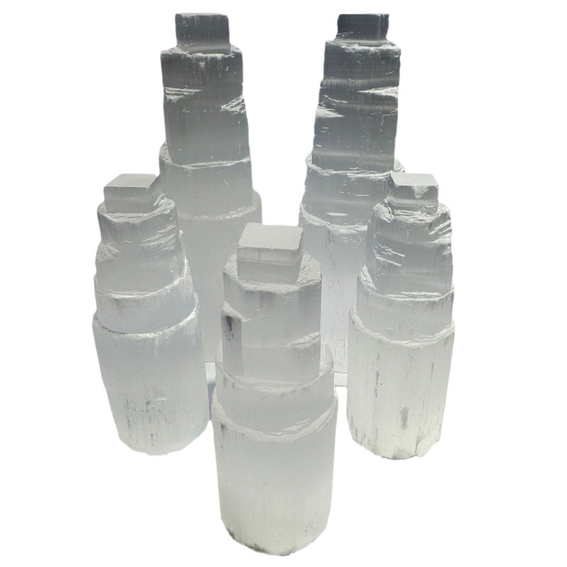 Кула от естествен кристал Amazon трансгранична кула от нитритни кристали прозрачна гипсова кула геометрични кристални орнаменти