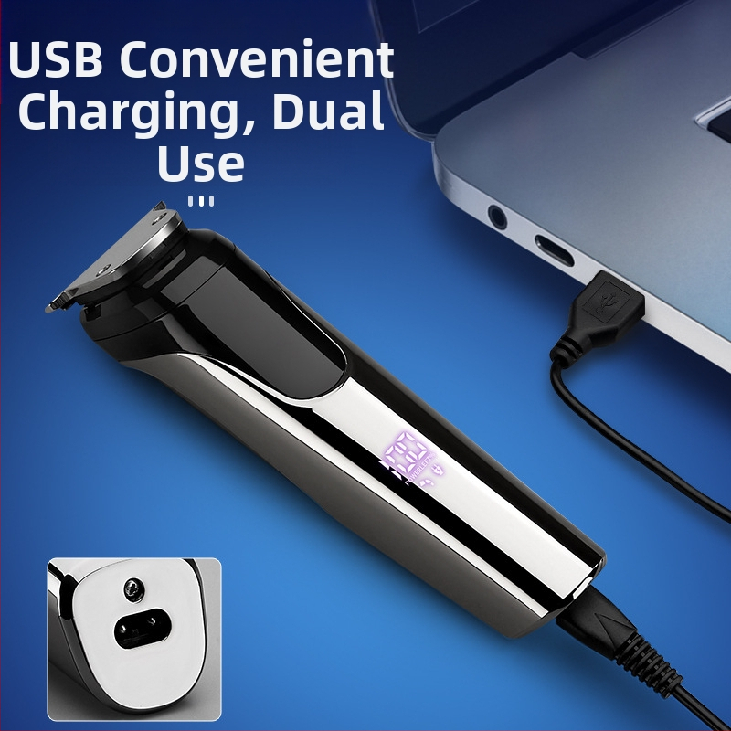 2021 трансграничен нов LED цифров дисплей Електрическа машинка за подстригване на коса с букви за нос, костюм за домакински фризьорски салон Електрическа машинка за подстригване на коса