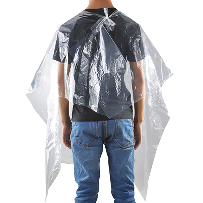 Pânză transparentă de unică folosință pentru păr, frizerie, șal impermeabil, salon de coafură, tuns, tratament cald pentru păr, vopsea cu ulei PE, strat
