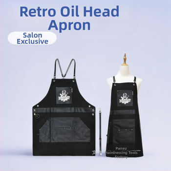 pārrobežu jauns frizētavas vintage eļļas galvas priekšauts audekla PU friziera priekšauts