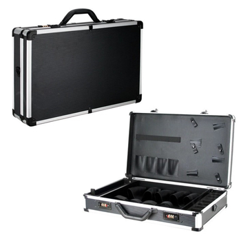 Daugiafunkcinė kirpėjo kirpyklos daiktadėžė, profesionali kirpyklos įrankių dėžė, žr. krepšį, drebančią su ta pačia dėže