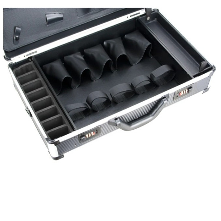 Daugiafunkcinė kirpėjo kirpyklos daiktadėžė, profesionali kirpyklos įrankių dėžė, žr. krepšį, drebančią su ta pačia dėže