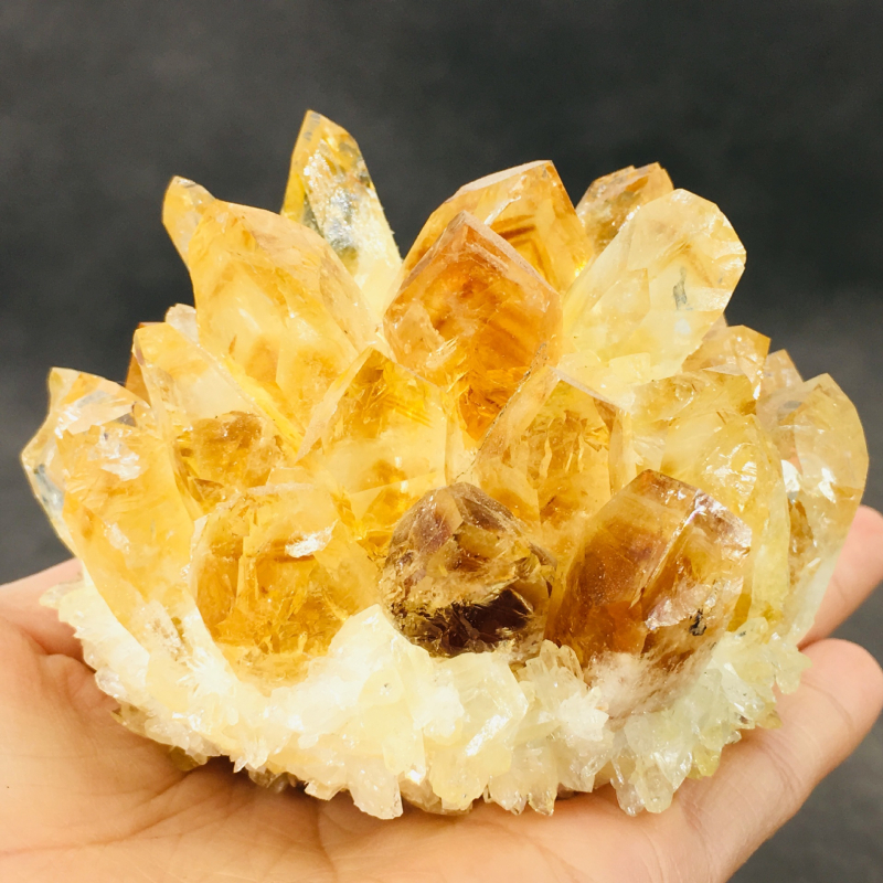 En-gros citrin natural piatră brută citrin cluster demagnetizare piatră decorare casă mici ornamente