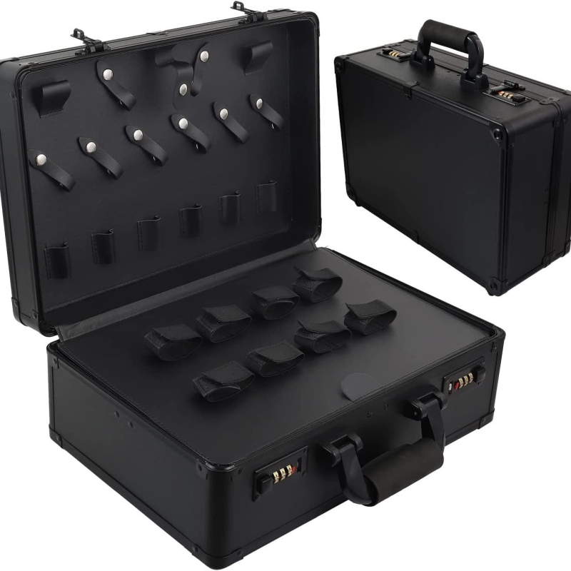 Frizerie în aer liber, stilist de păr, cutie specială, foarfece portabile, cutie de scule pentru frizerie