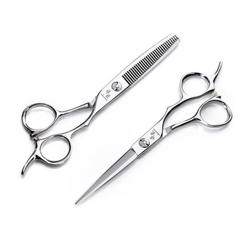 Професионални ножици за подстригване Shrew 440c с плоски зъби, 6.0 инча, фризьорски ножици за тънко рязане, на едро, отлична цена