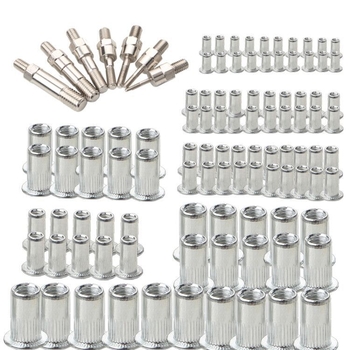 10 τεμάχια χειροκίνητη μηχανή πριτσινιών/εργαλείο καρυδιών με πιστόλι πριτσινιών, κιτ πριτσινιών με σπείρωμα M3-M8