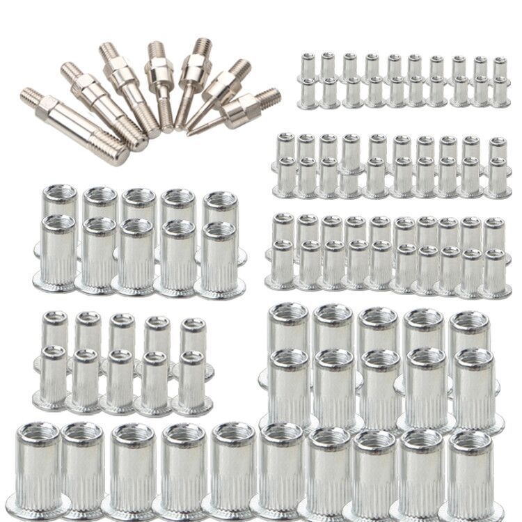 10-dijelni set zakovica za ručni stroj za zakivanje/pištolj za zakivanje, alat za matice M3-M8 s navojem