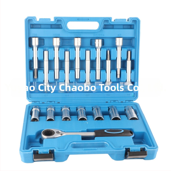 Комплект от 18 части, Комплект от 43 части, Комплект от 50 части, Винт за горна седалка на амортисьор, Инструмент за отстраняване на горно лепило, Инструмент за гаечен ключ