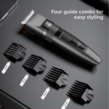 Pārrobežu elektriskā mājsaimniecības matu griezēja LCD digitālais displejs vīriešu skuveklis USB uzlādējama elektriskā matu griezēja