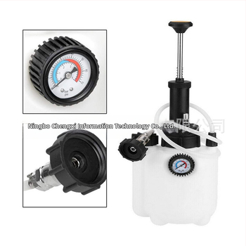 Ръчна смяна на спирачно масло за автомобили чрез 3-литров вакуумен съд за спирачно масло, помпено устройство за ремонт на спирачки