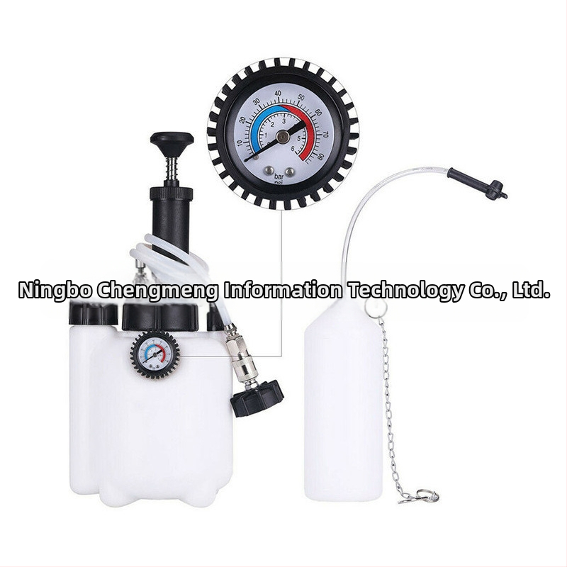 Ръчна смяна на спирачно масло за автомобили чрез 3-литров вакуумен съд за спирачно масло, помпено устройство за ремонт на спирачки