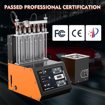 Ancel Anj600 Μηχανή καθαρισμού 6 κυλίνδρων ψεκασμού καυσίμου, υπερηχητική ανίχνευση ψεκασμού καυσίμου, όργανο καθαρισμού, υποστηρίζει Gdi