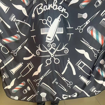 Jauna stila pagarināta frizētavas matu griešanas lupatiņa ar apdrukātu audumu, nelīpoši mati, antistatiska augstas klases matu griešanas lupatiņa