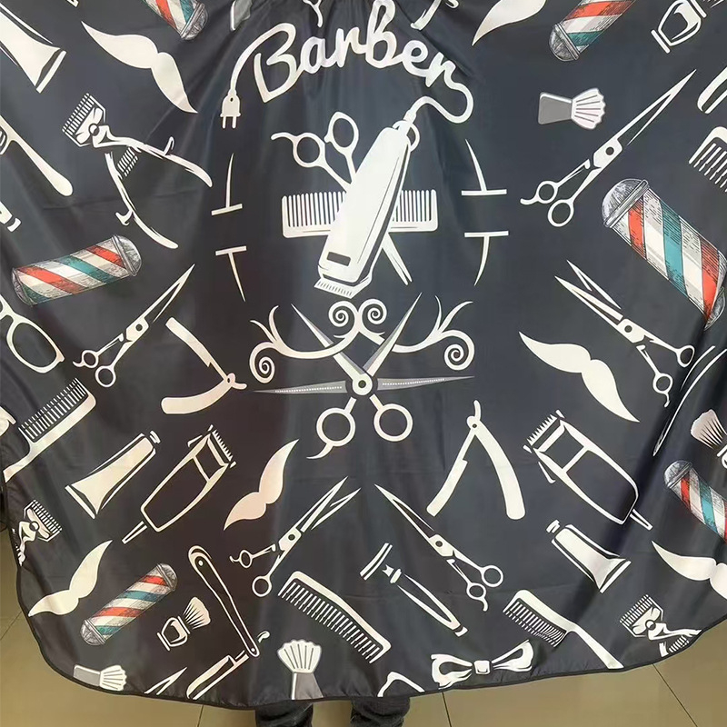 Jauna stila pagarināta frizētavas matu griešanas lupatiņa ar apdrukātu audumu, nelīpoši mati, antistatiska augstas klases matu griešanas lupatiņa