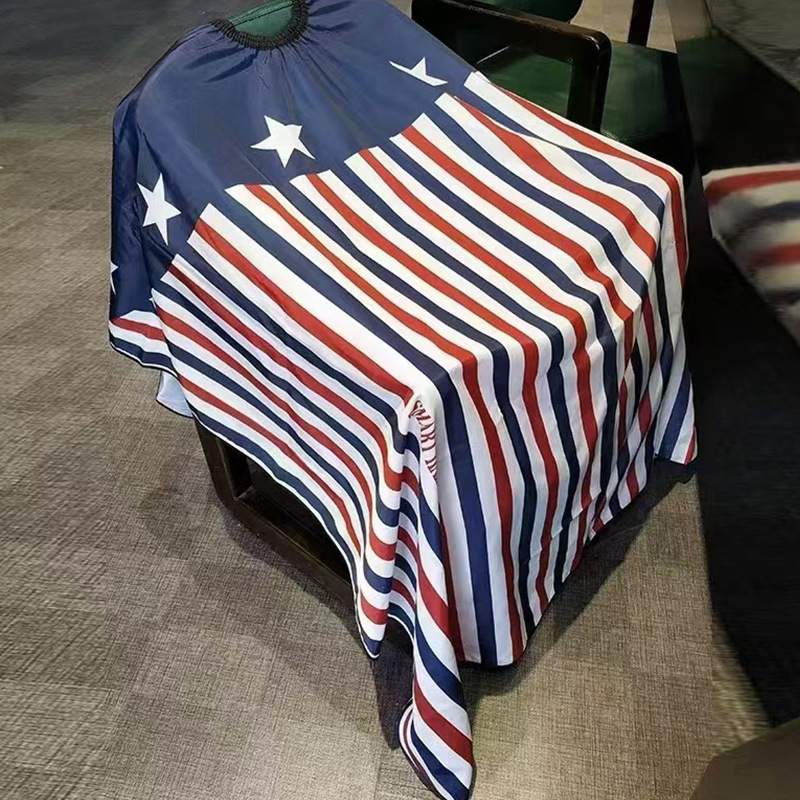 Jauna stila pagarināta frizētavas matu griešanas lupatiņa ar apdrukātu audumu, nelīpoši mati, antistatiska augstas klases matu griešanas lupatiņa