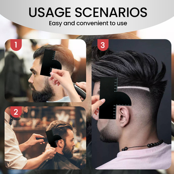 Daugkartinio naudojimo kirpėjo plaukų linijos formavimo įrankis, tarpvalstybinio stiliaus kortelė, išmatuojamas kraštų lygiavimo įrankis